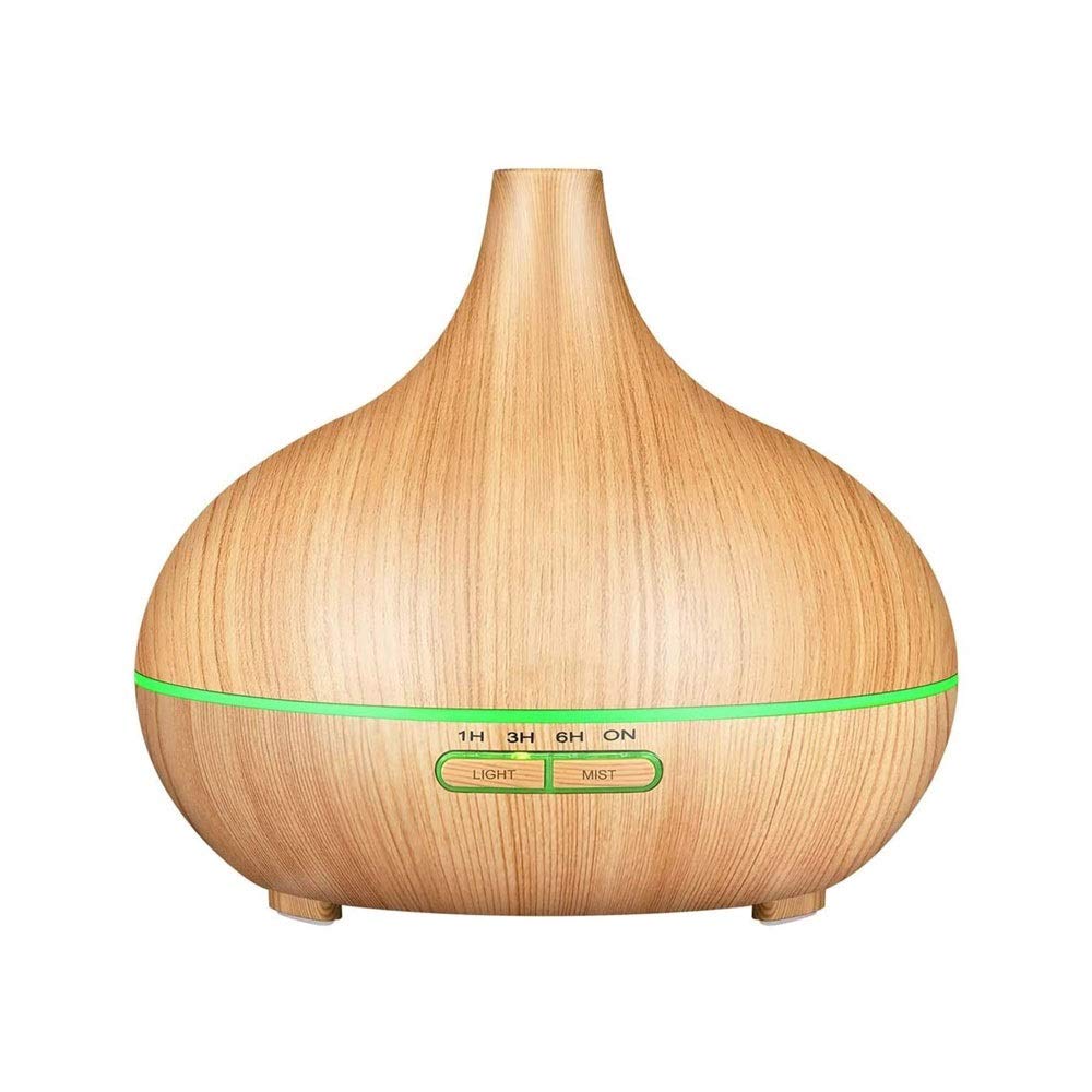 CAFFIA Essential Oil Diffuser, 300ml Aromatherapy Diffuser, Aroma Cool Mist Humidifier Gift Set, 4 Timer Setting, BPA-Free, Waterless Auto-Off, 7 Color LED Lights, for Home, Bedroom