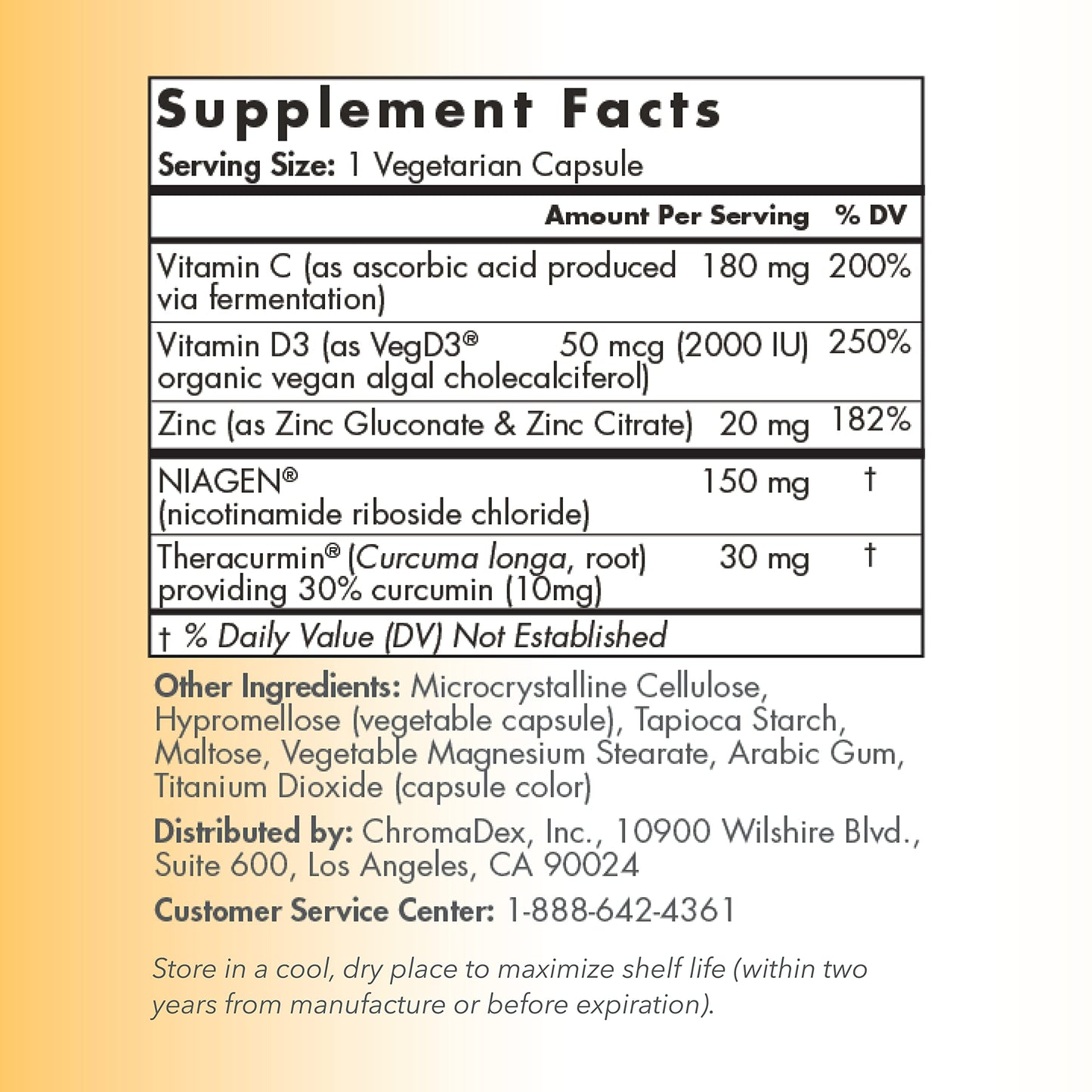 TRU NIAGEN Immune Support Supplement - Daily Defense - Vitamin C from Fermentation, Vegan Vitamin D3 2000 IU, Zinc, Plus Theracurmin (Curcumin) + Multi Award-Winning NAD Boosting Niagen 150mg 30ct