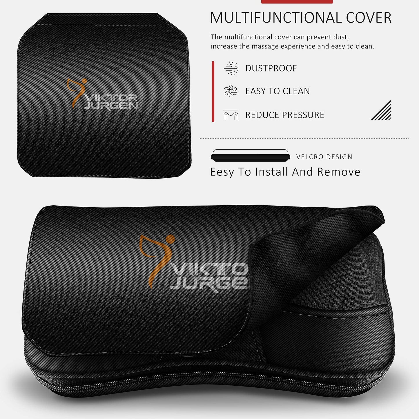 VIKTOR JURGEN Back Massager Kneading for Neck, Shoulder and Foot, Shiatsu Massage Pillow with Heat, Relaxation Gifts for Women/Men/Dad/Mom/Christmas/Mothers Day/Fathers Day/Valentine's Day