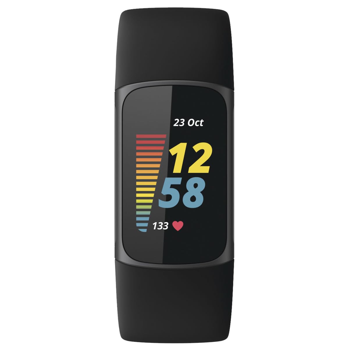 Fitbit Charge 5 Advanced Health & Fitness Tracker with Built-in GPS, Stress Management Tools, Sleep Tracking, 24/7 Heart Rate and More, Black/Graphite, One Size (S &L Bands Included)