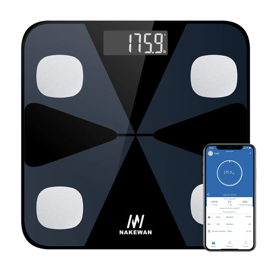 Body Fat Scale, Posture Smart BMI Scale Digital Bathroom Health Weight Monitor, Wireless Weight Scale, Body Composition Analyzer with High Accuracy Smartphone App 400 lbs - Black