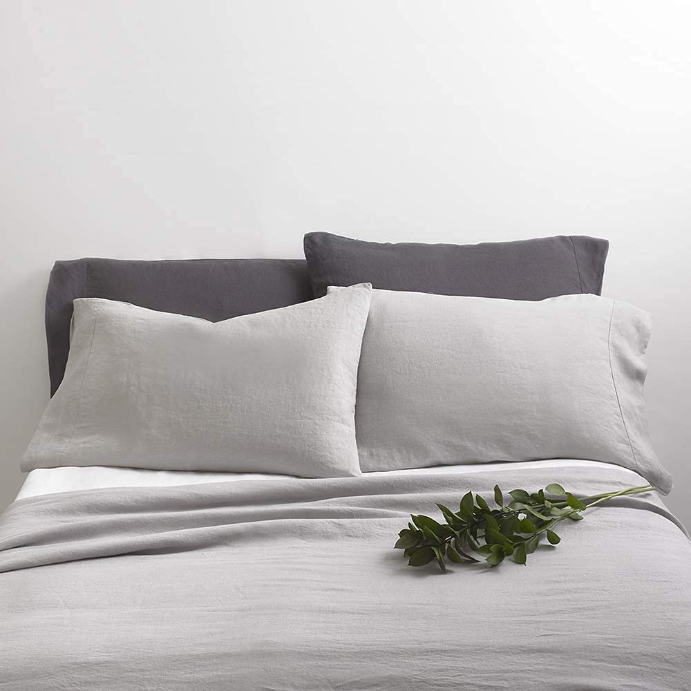 Baloo 100% French Linen Duvet Cover for Weighted Blanket (Dove Grey - 80"x87" - King Size) | Cooling, Soft & Durable | Certified European Flax® | for Baloo 25lbs Weighted Blanket