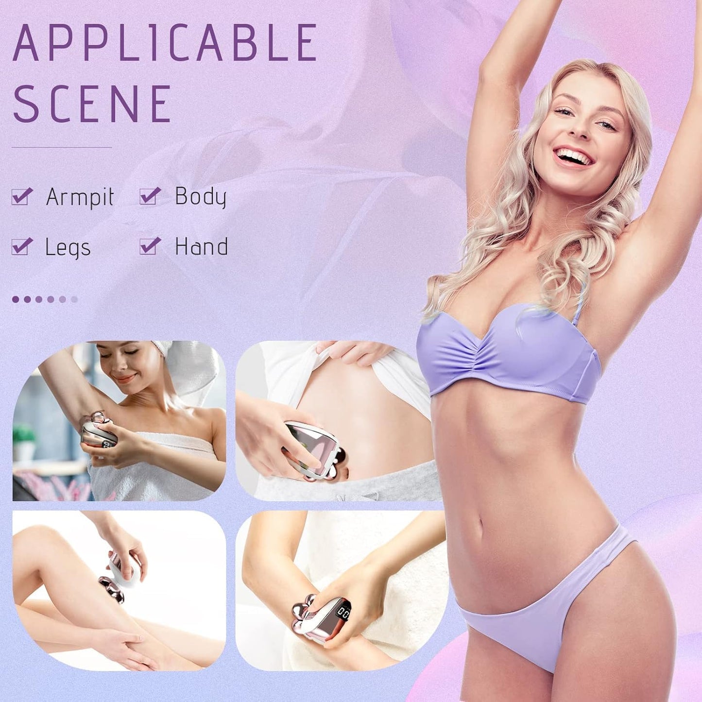 Electric Razors for Women, 5 in 1 Cordless Electric Painless Leg Shaver for Women, Hair Remover for Legs Bikini Face Lips Hairs Sensitive Skin
