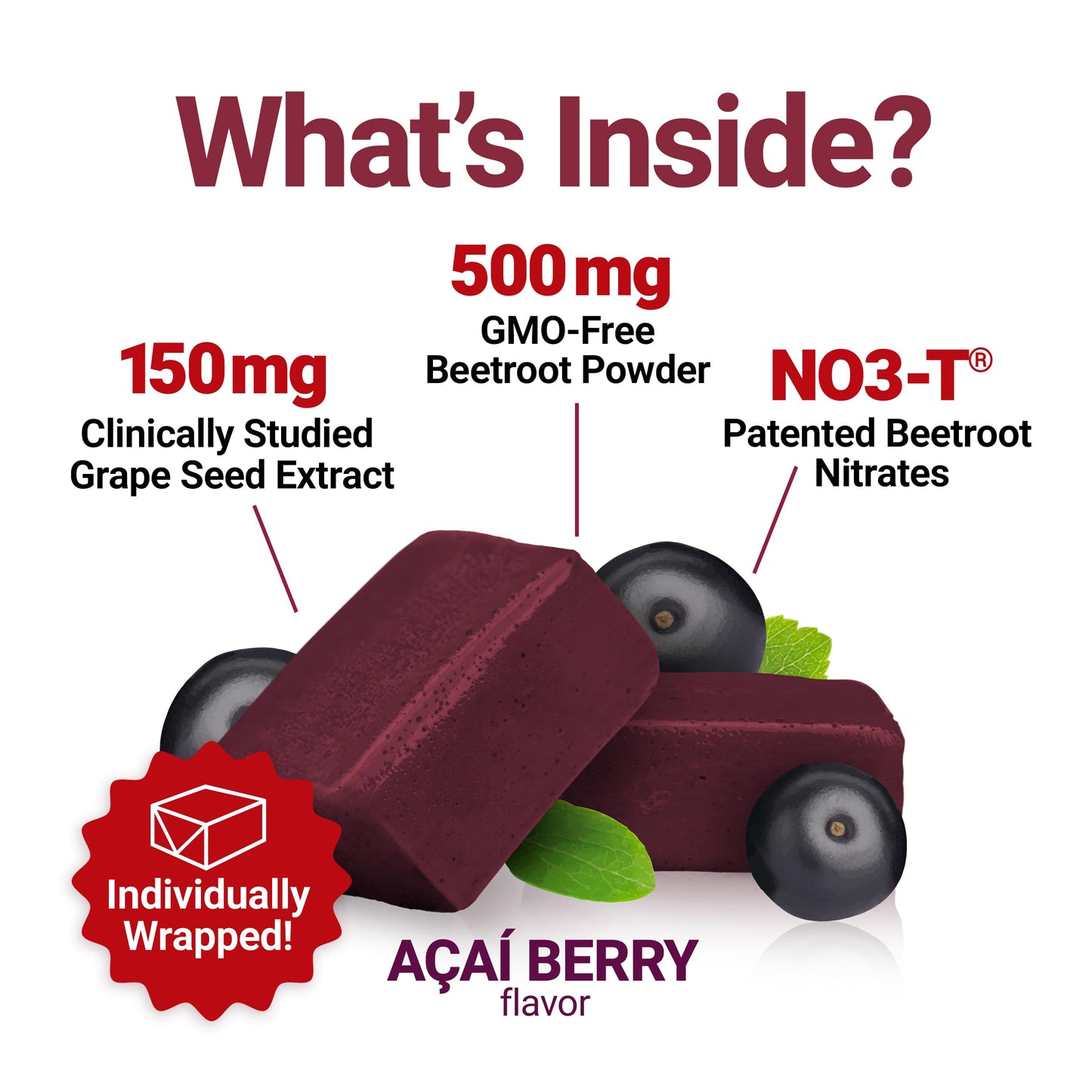 FORCE FACTOR Total Beets Blood Pressure Support Supplement, Beets Supplements with Beets Powder, Great-Tasting Beets Chewables for Heart-Healthy Energy, and Increased Nitric Oxide, 180 Chews, 3-Pack