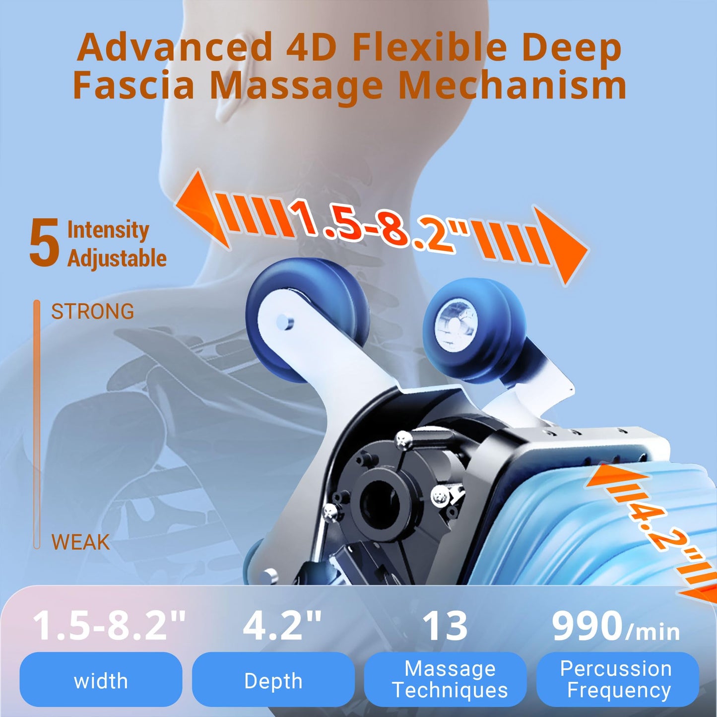 MYNTA 4D Massage Chair Full Body Large Shiatsu Massage Chairs SL-Track Deep Zero Gravity Recliner Yoga Thai Stretching, Waist & Calf Heating, Foot Roller, Music Sync with Hi-Fi Bluetooth Speaker