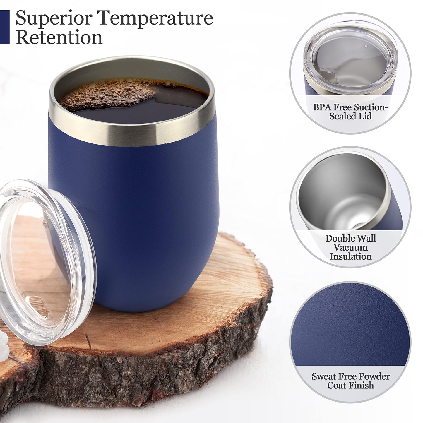 Coffee Gift Basket - Coffee Gifts Set Includes Double Insulated Coffee Cup and Full Pot Ground Coffee Sampler Gift Set of 5 Special Blend Coffees Presented in Beautiful Gift Bag(Coffee)