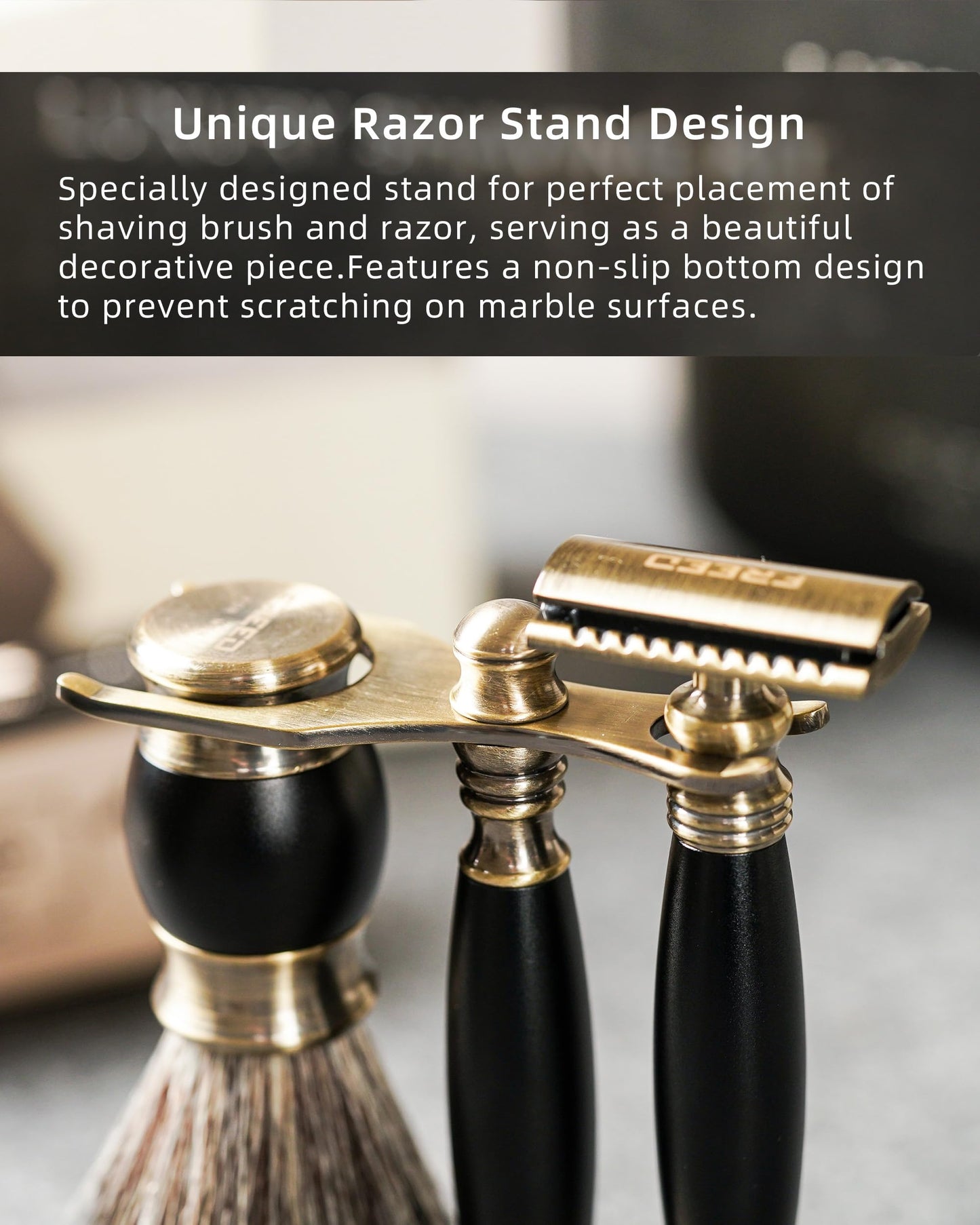 FREED Luxury Shaving Set for Men - Double Edge Safety Razor with alloy handle include 120 count Japanese 6cr13 Stainless Steel blade, It's the best gift for men, fathers,or birthdays